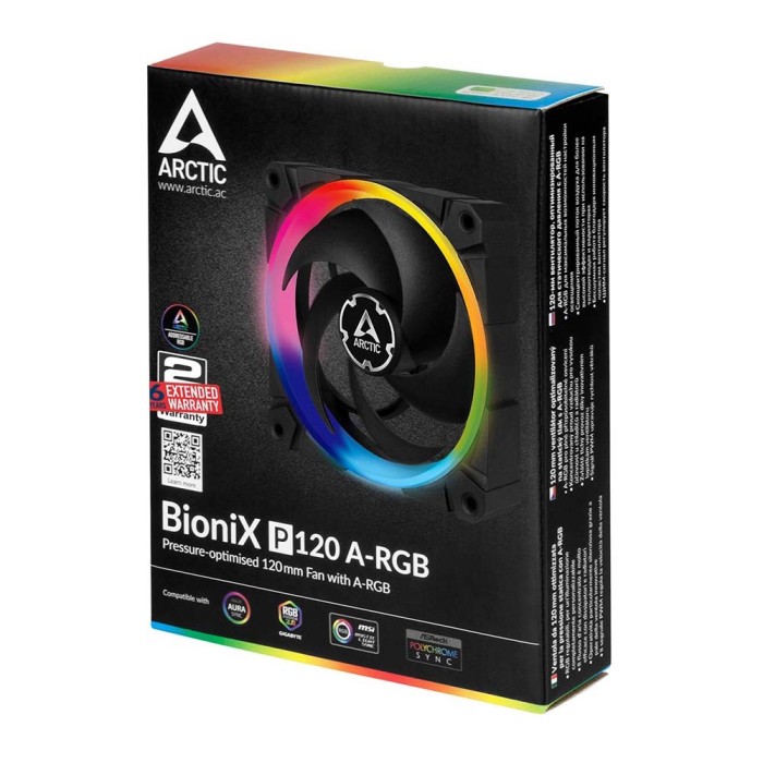 Arctic Bionix P120 A-RGB PWM Case Fan 120mm 4-pin ACFAN00146A