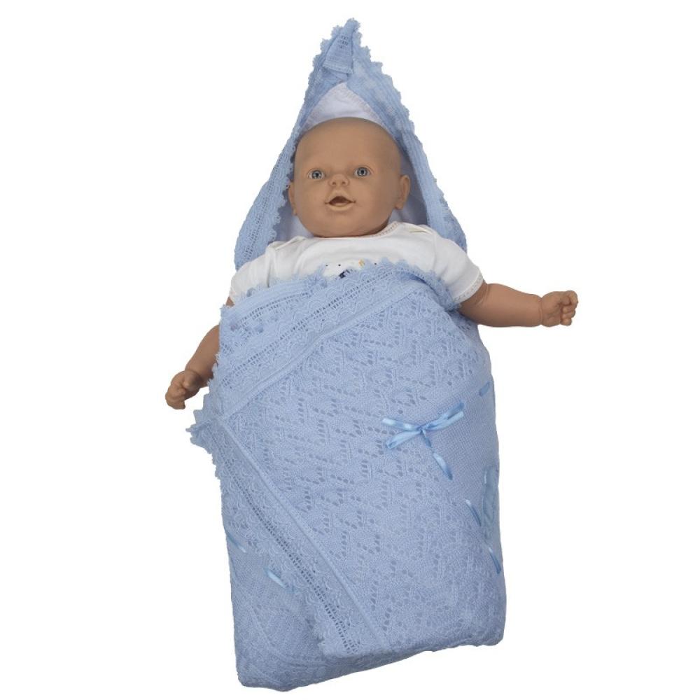 Πλεκτή κουβέρτα με επένδυση 63257 (90εκ. x 100εκ.)