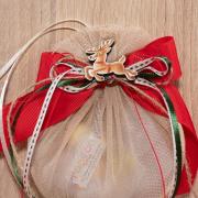 Χειροποίητη μπομπονιέρα Ρούντολφ 6131 μπεζ