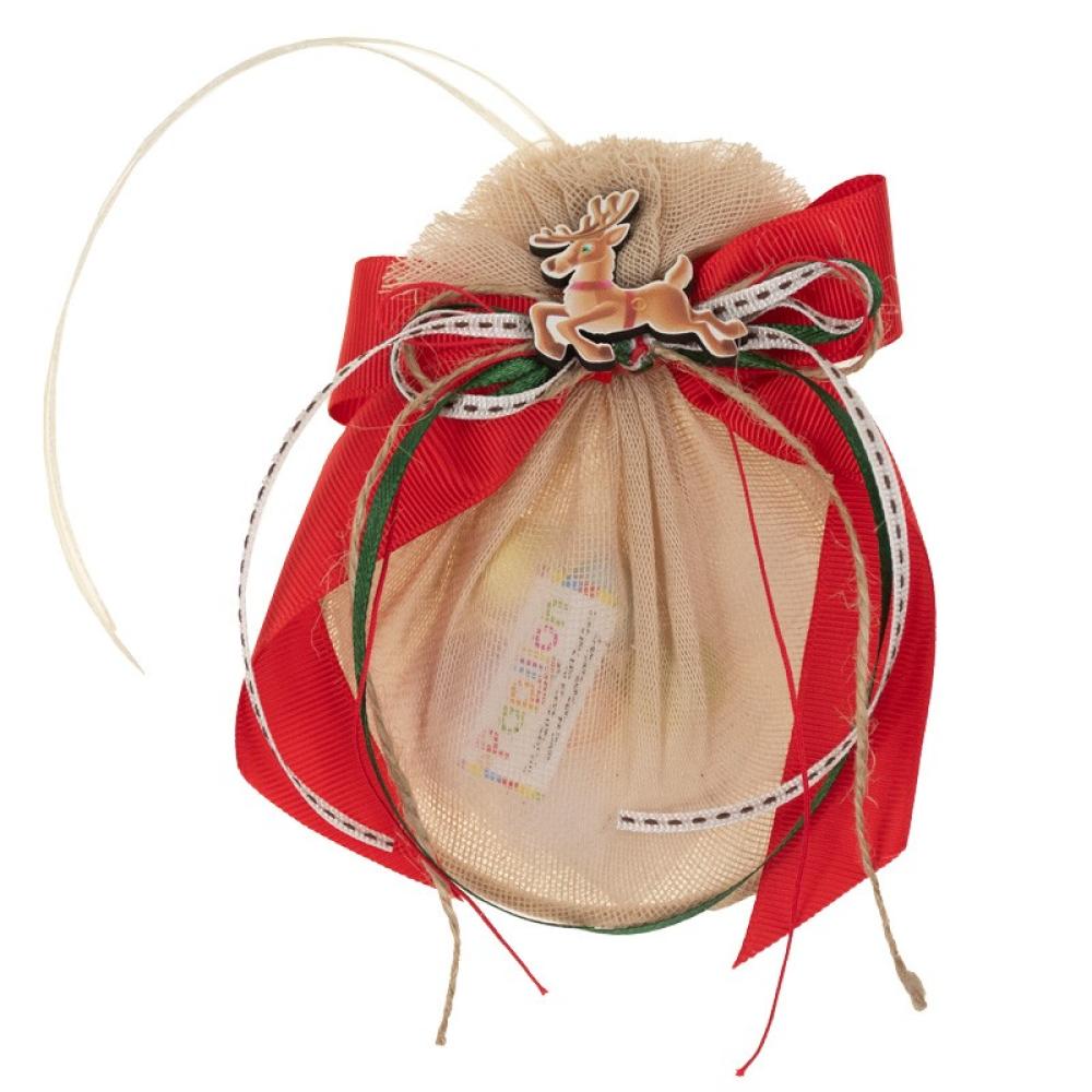 Χειροποίητη μπομπονιέρα Ρούντολφ 6131 μπεζ