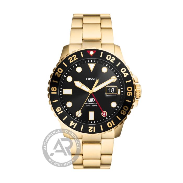 Ανδρικό Ρολόι Fossil Blue GMT Gold-Tone - FS5990