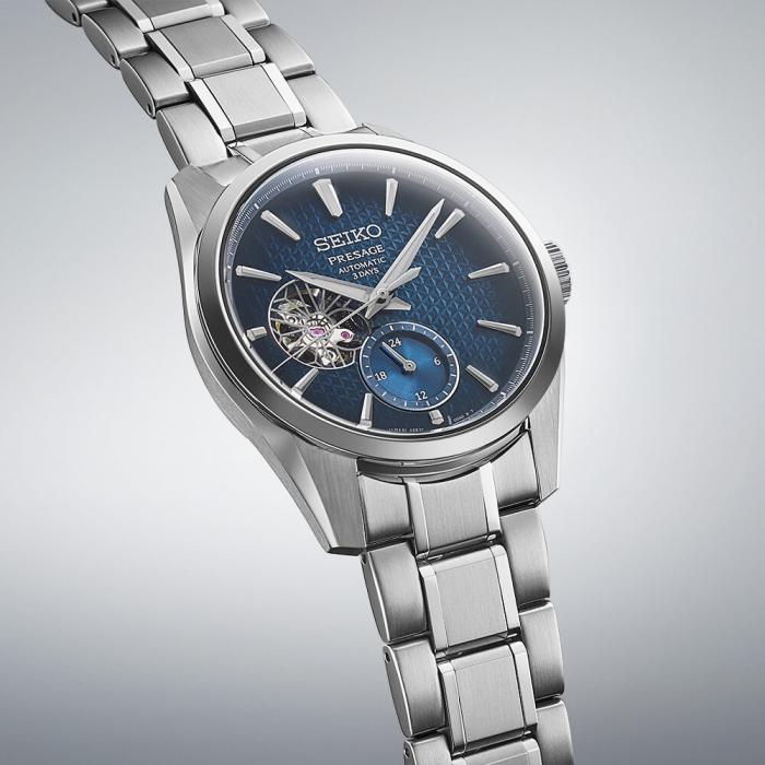 SEIKO Presage 'Ao' Sharp-Edged Open Heart Automatic Ανδρικό - SPB417J1