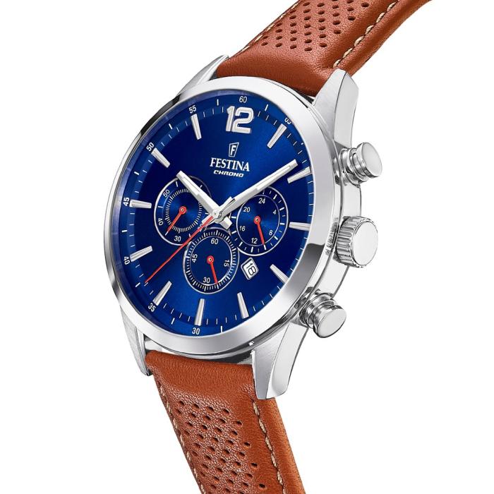 Ανδρικό Ρολόι Festina με Δερμάτινο Λουρί - F20542/3