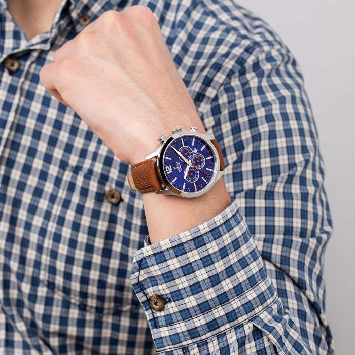 Ανδρικό Ρολόι Festina με Δερμάτινο Λουρί - F20542/3