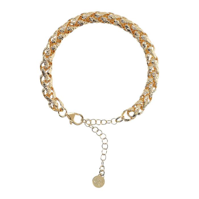 Γυναικείο Βραχιόλι Etrusca Gioielli Maxi Hammered Wheat Chain - WSET00754.YG