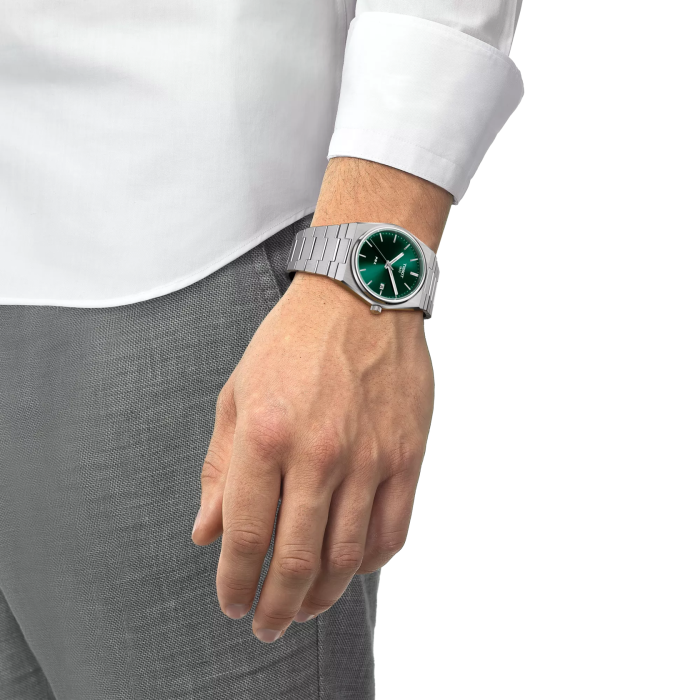 Ανδρικό Ρολόι TISSOT PRX με Πράσινο Καντράν - T1374101109100