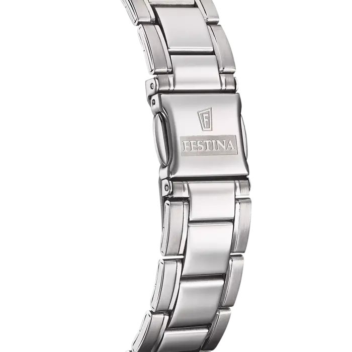 Ανδρικό Ρολόι Festina Classics με Ατσάλινο Μπρασελέ και Λευκό Καντράν – F20511/1