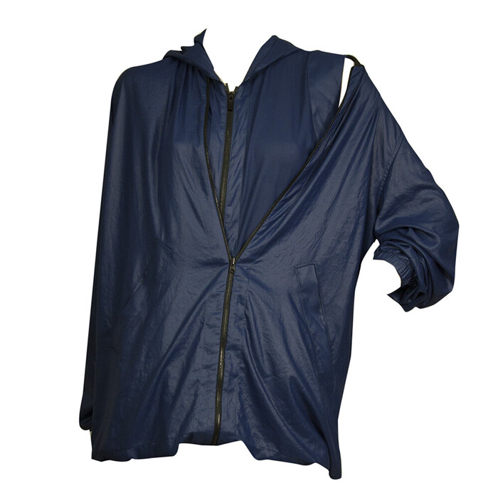 Barbara Bui Blue Polyester Trench One Piece Pull Over Jacket size 38 / S