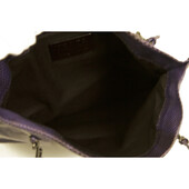 PRADA mini handbag tote bag in lizard embossed purple leather with double handles