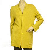 Zadig & Voltaire Deluxe Verone Metallic Yellow Long Cardi Cardigan Jacket size S