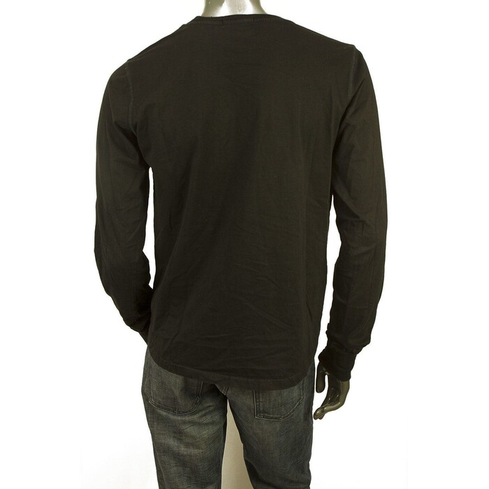 Dsquared 2 D2 Black Polo Neck Long Sleeve Mens T Shirt Top sz  L