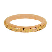 Louis Vuitton Thin Inclusion PM baby pink with gold resin sequins bangle bracelet
