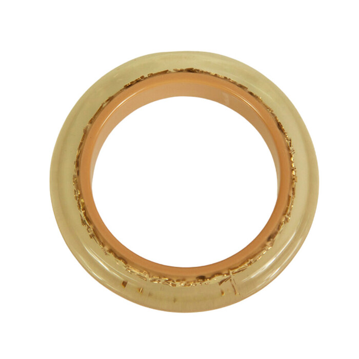 Louis Vuitton beige with gold Inclusion resin sequins bangle bracelet