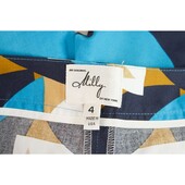 Milly Multicolored geometrical design cotton summer shorts size 4 in blue colors