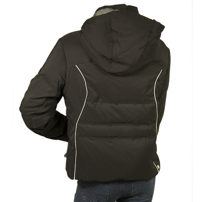 Colmar Black Quilted Ski Winter Hooded Zipper Down Jacket size 42