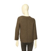 Theyskens' Theory Olive Green Alpaca Merino Wool Blend Knit Sweater Top size P