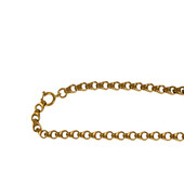 Chloe Gold Tone Metal Long Chain logo Padlock Necklace