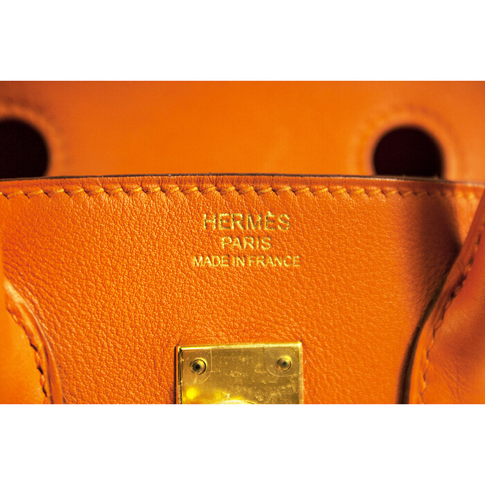 Hermes Birkin 25cm Orange Leather Goldtone Hardware 2016 Stamp X