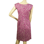 DVF Diane Von Fustenberg Taran Silk Fuchsia White Sleeveless Mini Dress size 4