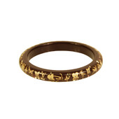 Louis Vuitton Thin Inclusion PM brown with gold resin sequins bangle bracelet