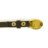 DSquared2 Woman's Brown & Oval Red Enamel Gold tone Leather Belt 99cm 72TP092