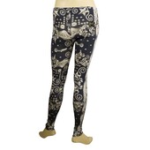 Philipp Plein Leggins Blue & White Ethnic Elastic Viscose trousers pants XS