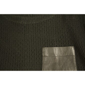 Gerard Darel Black Perforated with Leather Front Pocket T- Shirt Top Size 44