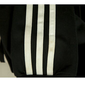 Adidas Black White Stripes Zipper Front Lightweight Unisex Jacket 13 - 14 years