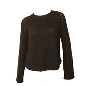 Theyskens' Theory Gray Black Alpaca Merino Wool Blend Knit Sweater Top size S