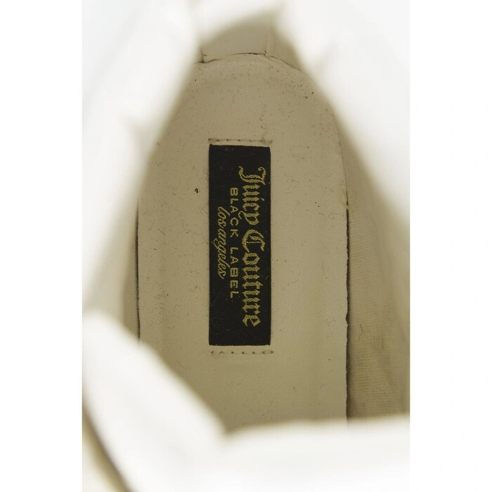 Juicy Couture Quilted White Leather High-Top Sneakers Wedge