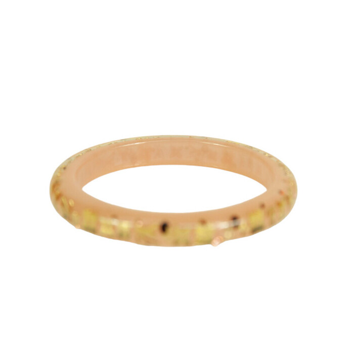 Louis Vuitton Thin Inclusion PM baby pink with gold resin sequins bangle bracelet