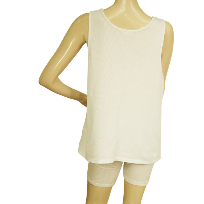 American Vintage White Rib Cotton Tank Top (M) Σορτς Παντελόνι (S) Sport Σετ