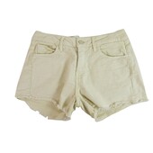 Reiko Karlie Ivory Ecru Cut off Summer Cotton Elastan Shorts size 27