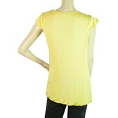 Alexander McQueen Yellow Viscose Fantastic Draped Blouse Long Top sz 40