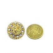 Versace Vintage Medusa Head Shank Dome Button with 3ple Clear Crystal Beads Trim