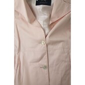 Burberry London Pink Cotton White Lining Single Brusted Trench Jacket Coat