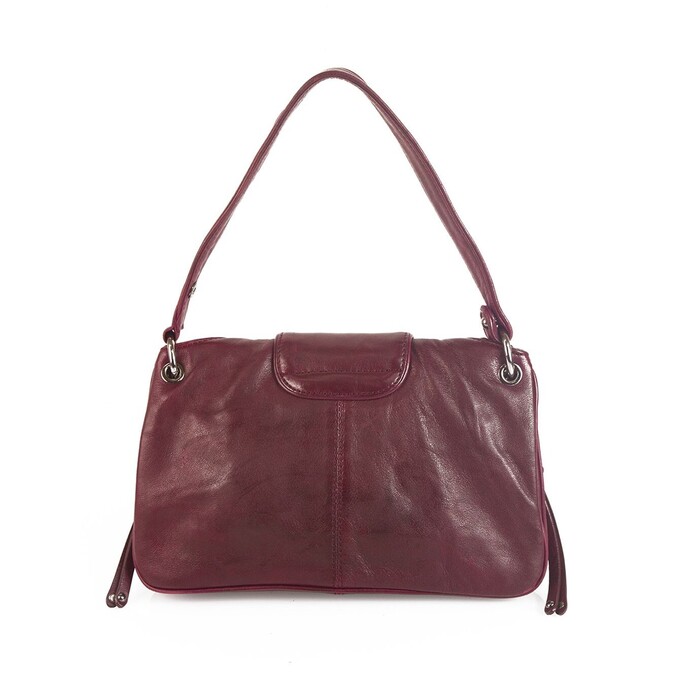 Botkier Burgundy Leather Flap Top Closure Small Shoulder Bag Handbag