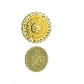 Versace Vintage Medusa Head Shank Button with Clear Crystal Beads Trim