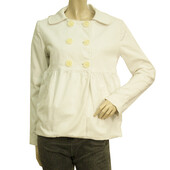 JLO by Jennifer Lopez White Lightweight Cotton Summer Swing Jacket size UK 10