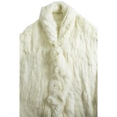 Genuine White Rabbit Fur Wedding Evening Long Scarf Shawl Wrap Warm Etoleο