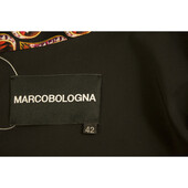 Marco Bologna Diamond Hearts Printed Multicolored Silk Knee Dress- Size 44