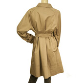 Marina Sport Camel Belted Lightweight Cotton Raincoat Trench Coat US 10 IT 48