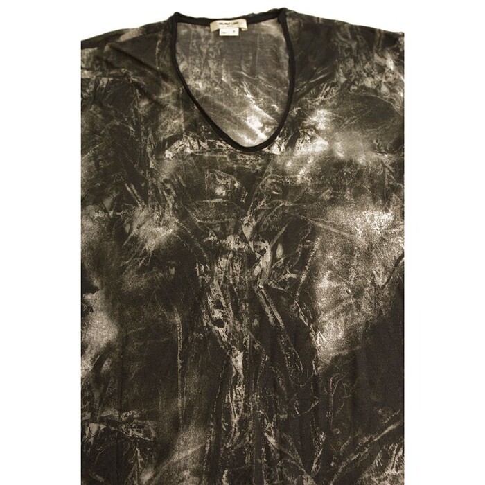 Helmut Lang Gray Tie Dye Effect Long Blouse Sleeveless T-Shirt Top Size S