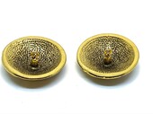 Versace Vintage Half Medusa Head Shank Dome Button with Mustard color lacquer