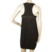 Atos Lombardini Black Woolen Sleeveless Mini Length Tank Dress Size 40