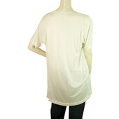 Iceberg Off White Relaxed Oversize Style V Neckline Long T-Shirt Top Size XS