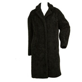 Oakwood Black Acrylic Snap Button Front Warm Winter Knee Length Coat size M