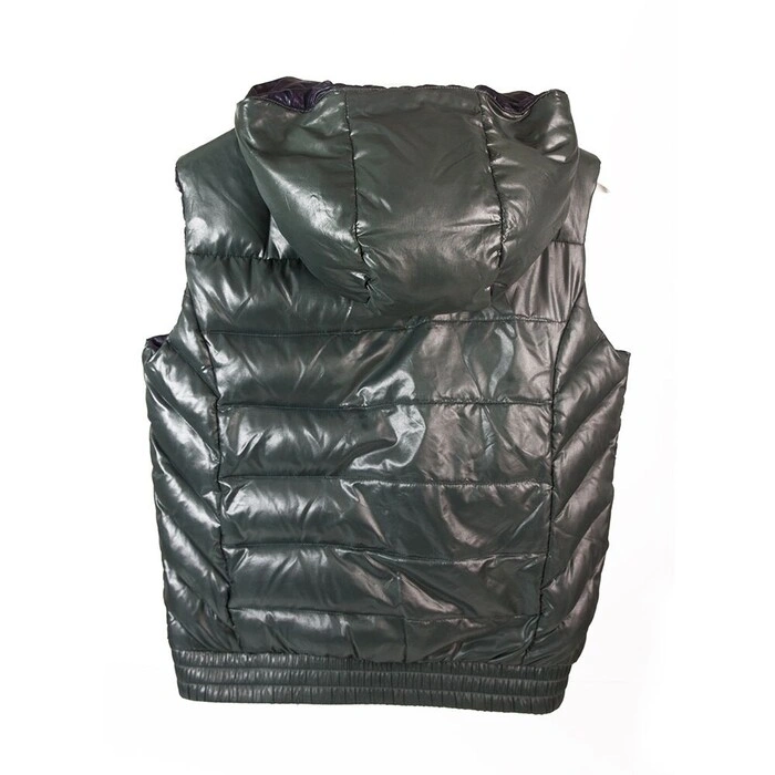 Armani Junior Green Blue Double Faced Sided Reversible Vest Jacket