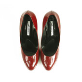 Brian Atwood Red Patent Leather High Heel Pumps Shoes size Eur 40.5