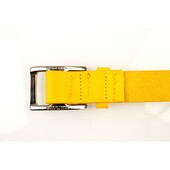 Dsquared 2 yellow leather unisex belt w/square reversed buckle